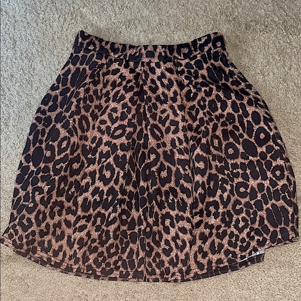 boohoo leopard print skirt